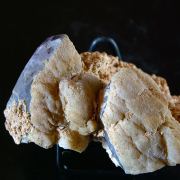 Quartz var. Amethyst with Chalcedony on Orthoclase