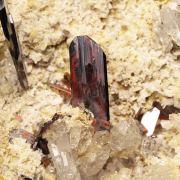 Brookite with Quartz