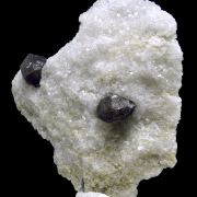 Quartz var. morion, anhydrite