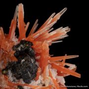 Red Quartz (included by iron) with Sphalerite