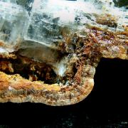 Smithsonite perimorph on Calcite