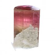Tourmaline / (Multicolor) / with Stilbite