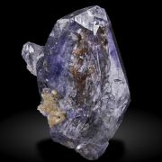 Fluorite (spinel twin) with Calcite