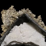 Silver with Silver (variety amalgamate), Löllingite and Calcite