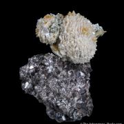 Stokesite with Cookeite on Lepidolite  (illustrated)