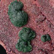 Malachite on Cobaltian Calcite