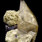 Calcite, baryte, sphalerite