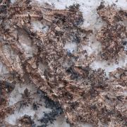 Silver with Acanthite and Calcite