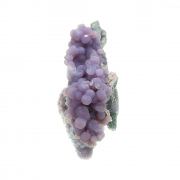 Quartz / (var. - Chalcedony) / (var. - Agate) / (Grape Chalcedony / Grape Agate) with Celadonite