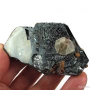 Andradite Garnet on Hematite, with Calcite