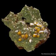Mimetite With Wulfenite and Calcite