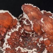 Quartz with Hematite inclusions, Calcite and Pyrite