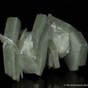 Calcite included by Hedenbergite