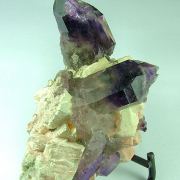 Quartz var. Amethyst on Orthoclase