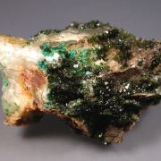 Libethenite with Pseudomalachite
