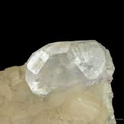 Fluorite (Twinned) on Calcite (Fluorescent)