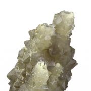 Chalcedony on Smoky Quartz “casts” after Laumontite