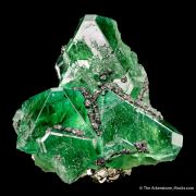 Fluorite with Geocronite on Pyrite