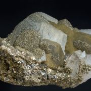 Siderite with Pyrite, Quartz and Muscovite