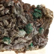 Ankerite + Chalcopyrite + Malachite.