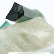 Elbaite (variety indicolite) on Quartz