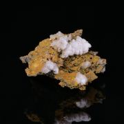 MIMETITE and CALCITE on DESCLOIZITE - Chah Milleh Mine, Iran