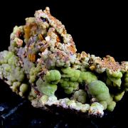 Wulfenite on Mimetite