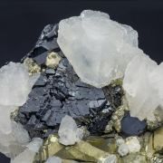 Pyrite and Sphalerite with Calcite