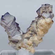 Fluorite with Baryte and Stibnite