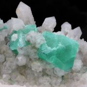 Green Fluorite + Quartz.
