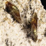 Titanite (superb twinned gemmy bi-colored crystals) - Felbertal, Hohe Tauern, Salzburg, Austria