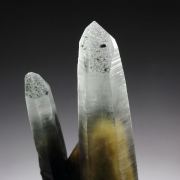 QUARTZ with AMPHIBOLE GROUP var. BYSSOLITE inclusions