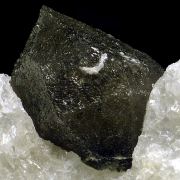 Quartz var. morion, anhydrite