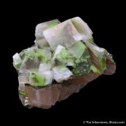 Calcite with Duftite & Hematite phantoms