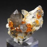 gem GARNET var. SPESSARTINE, QUARTZ var. SMOKY