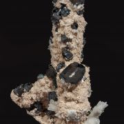 Rhodochrosite with Sphalerite, Quartz and Calcite