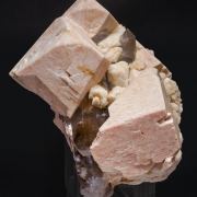 Microcline with Albite and Quartz (variety smoky)