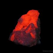 Fluorite (Twinned) on Calcite (Fluorescent)