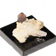 Brookite with Quartz