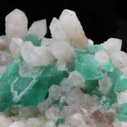 Green Fluorite + Quartz.