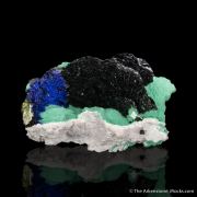 Volborthite and Azurite on Malachite