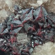 Cinnabar with Quartz and Dolomite