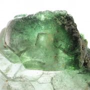 Fluorapatite with Actinolite (var: Byssolite) inclusions