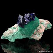 Azurite on Malachite