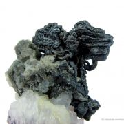 Pearceite With Wire Silver and Acanthite on Quartz