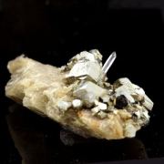 Siderite, Quartz, Pyrite.