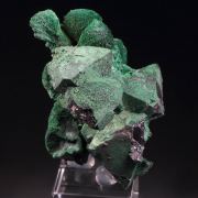 CUPRITE with MALACHITE coating, MALACHITE - floater