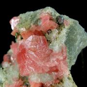 Rhodochrosite with Fluorite, Quartz, Pyrite and Galena