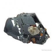Andradite Garnet on Hematite, with Calcite