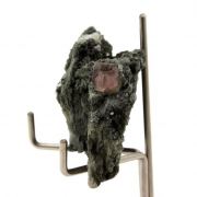 Pink Fluorite with Adular.